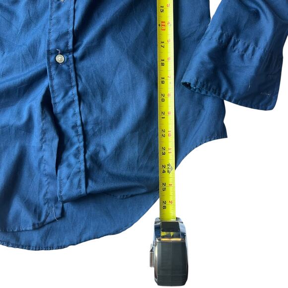 Classic Fit Button Down Shirt Royal Blue Regular 2010s - Picture 3 of 4